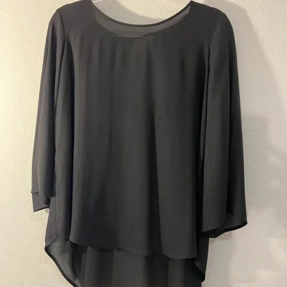 Gibson Latimer Black Blouse Size Medium - Picture 2 of 8